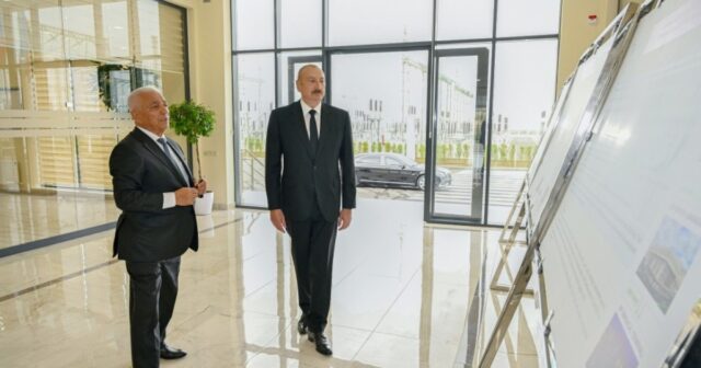 Prezident İlham Əliyev “Yeni Səngəçal” yarımstansiyasının açılışında iştirak edib Prezident İlham Əliyev “Yeni Səngəçal” yarımstansiyasının açılışında iştirak edib