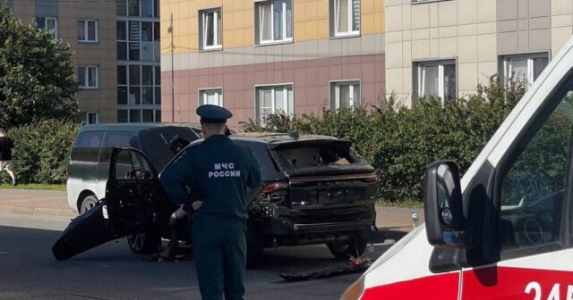 Sankt-Peterburqda avtomobil PARTLADI: Sürücü ÖLDÜ – FOTO