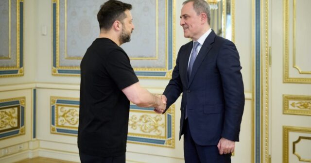 Zelenski Ceyhun Bayramovu qəbul edib – FOTO