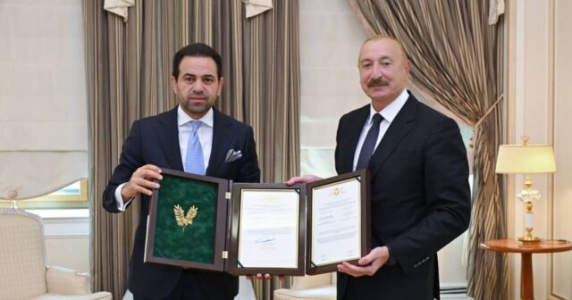 Prezident İlham Əliyevə “Zayed İnsan Qardaşlığı Mükafatı”nın sertifikatı təqdim edilib