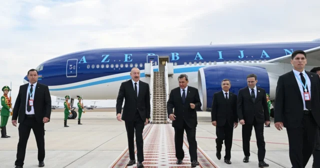 Prezidentin sosial şəbəkə hesablarında Türkmənistana işgüzar səfəri ilə bağlı paylaşım edilib