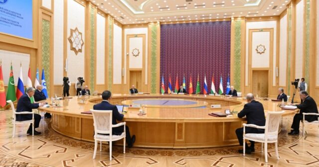 Türkmənbaşı şəhərində MDB Dövlət Başçıları Şurasının məhdud tərkibdə iclası keçirilir, Prezident İlham Əliyev tədbirdə çıxış edib