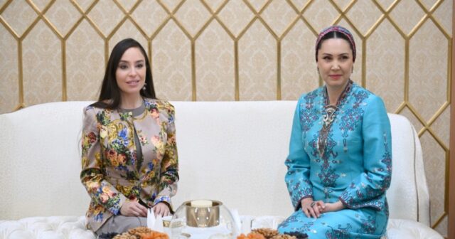 Leyla Əliyeva Türkmənistanda səfərdədir