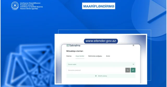 Dövlət satınalmalarının vahid internet portalında süni intellekt əsaslı yeni funksiya tətbiq edilib
