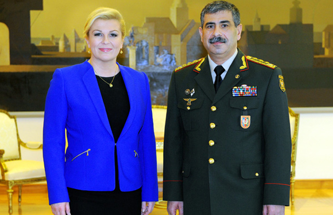 Zakir Həsənov Xorvatiya prezidenti ilə görüşüb