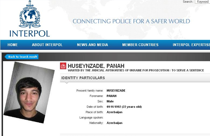 Ukrayna 23 yaşlı azərbaycanlını “İnterpol”a verib