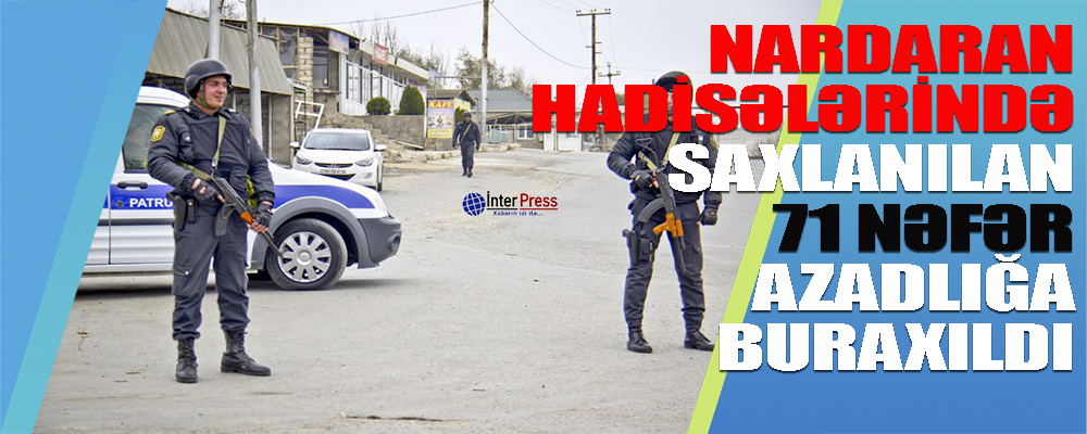 Nardaran hadisələrində inzibati həbs olunan 71 nəfər azadlığa buraxıldı