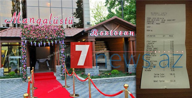 Qiymətləri fantasitik həddə olduğu bildirilən restorandan açıqlama