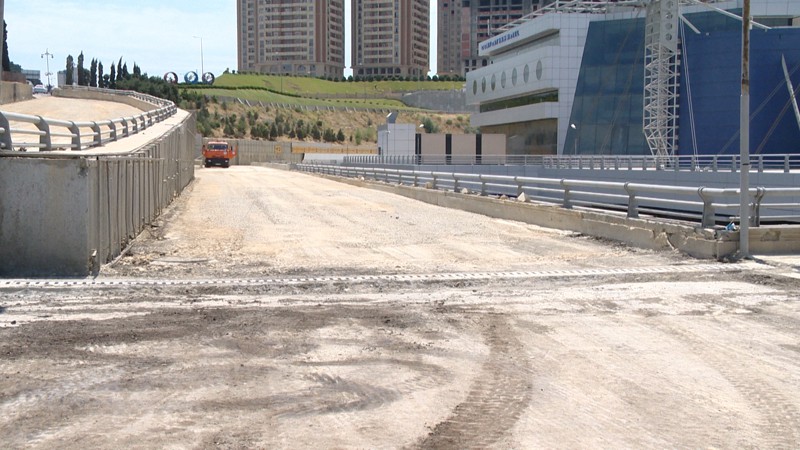 Avtovağzal ərazisində bərkitmə işləri yekunlaşdı-FOTO