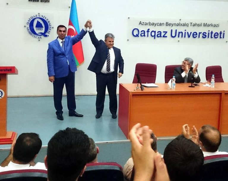 Qafqaz Universitetinin rektoru belə yola salındı