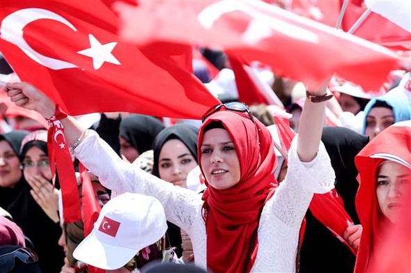 Yenikapıda demokratiya və şəhidlər mitinqi keçirilir -Video- Foto