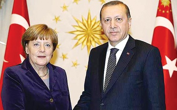 Ərdoğan və Merkel Suriya məsələsini müzakirə edib