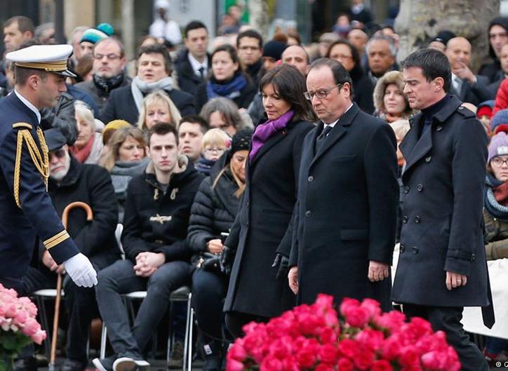 Parisdə terror qurbanları yad edilib