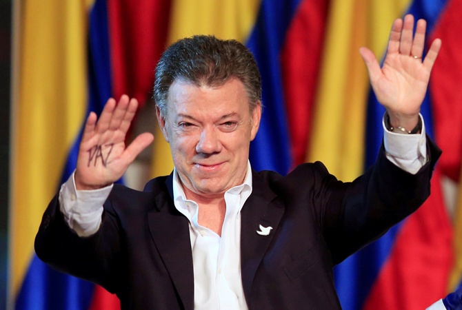 Kolumbiya prezidenti Nobel mükafatı aldı