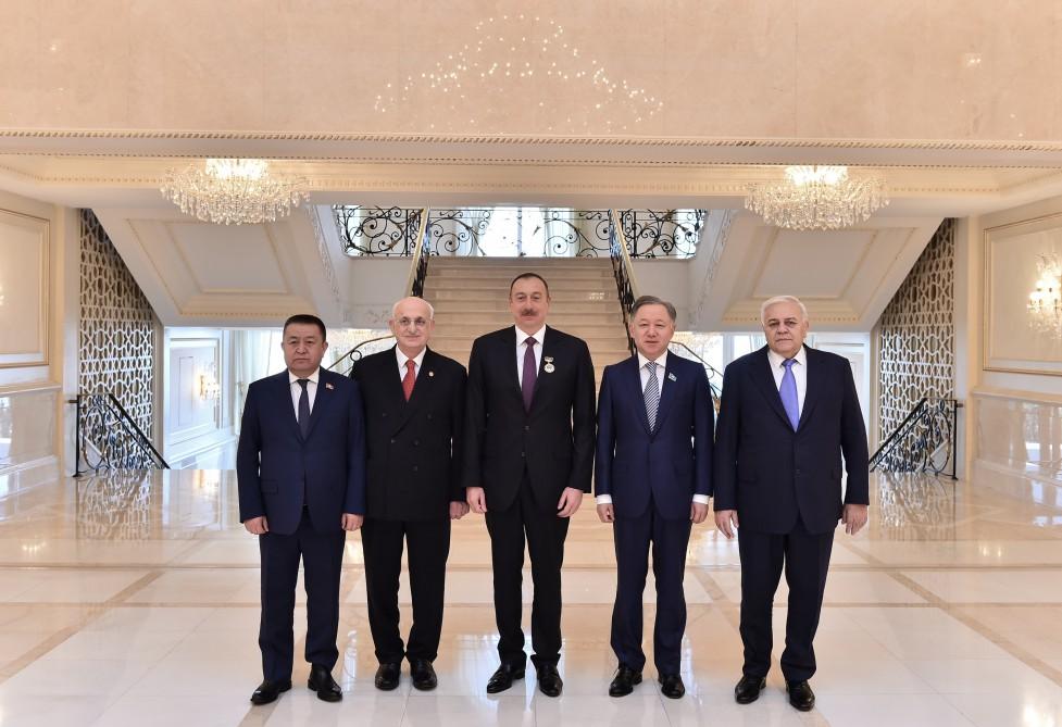 İlham Əliyev parlament sədrlərini qəbul etdi