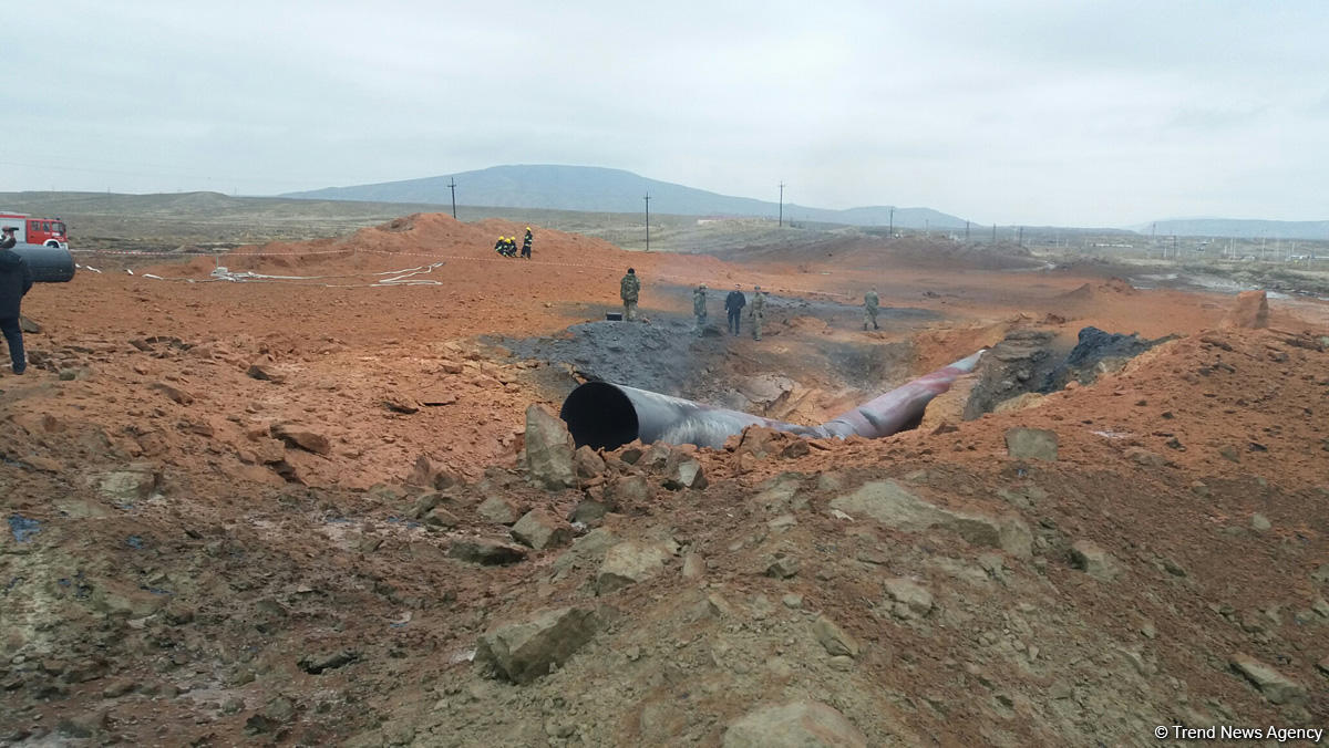 Bakıda qaz kəmərindəki yanğın söndürüldü