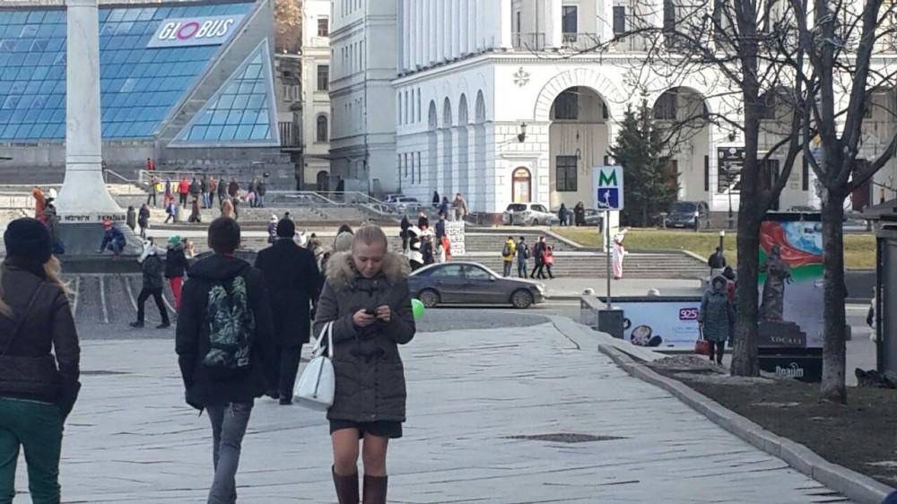 Kiyevin mərkəzində Xocalı soyqırımına dair banner yerləşdirilib (FOTO)