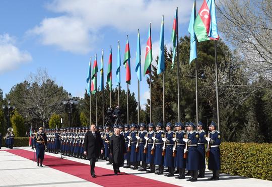 Nursultan Nazarbayevin rəsmi qarşılanma mərasimi oldu