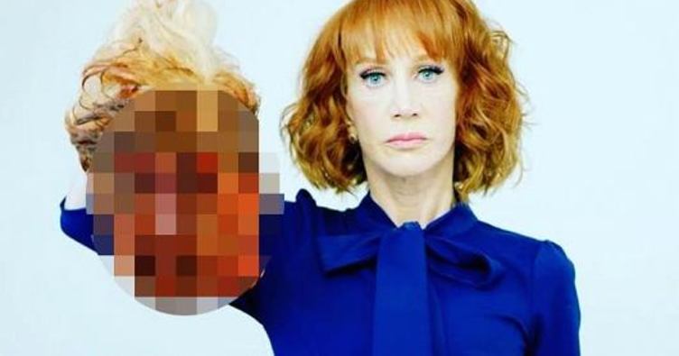 Trumpın kəsik baş maketini paylaşdı və işdən çıxarıldı