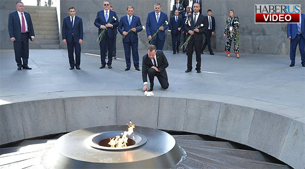 Medvedev qondarma “soyqırım” abidəsini ziyarət edib – VİDEO