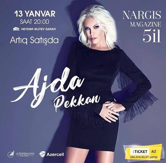 Ajda Pekkanın Bakı konsertinin vaxtı dəqiqləşdi