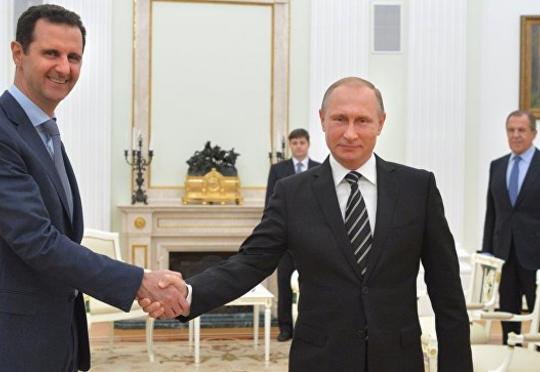 Putinlə Əsəd görüşdü