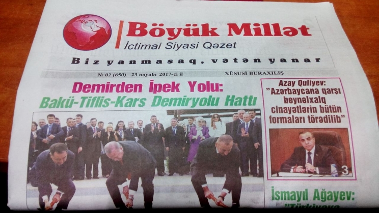 “Böyük Millət” qəzetinin xüsusi buraxılışı BTQ-yə həsr edildi