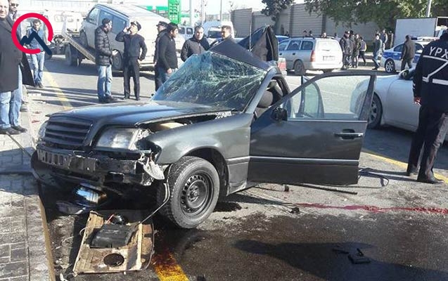 BAKIDA DƏHŞƏT: avtomobil ortadan bölündü, sürücü öldü