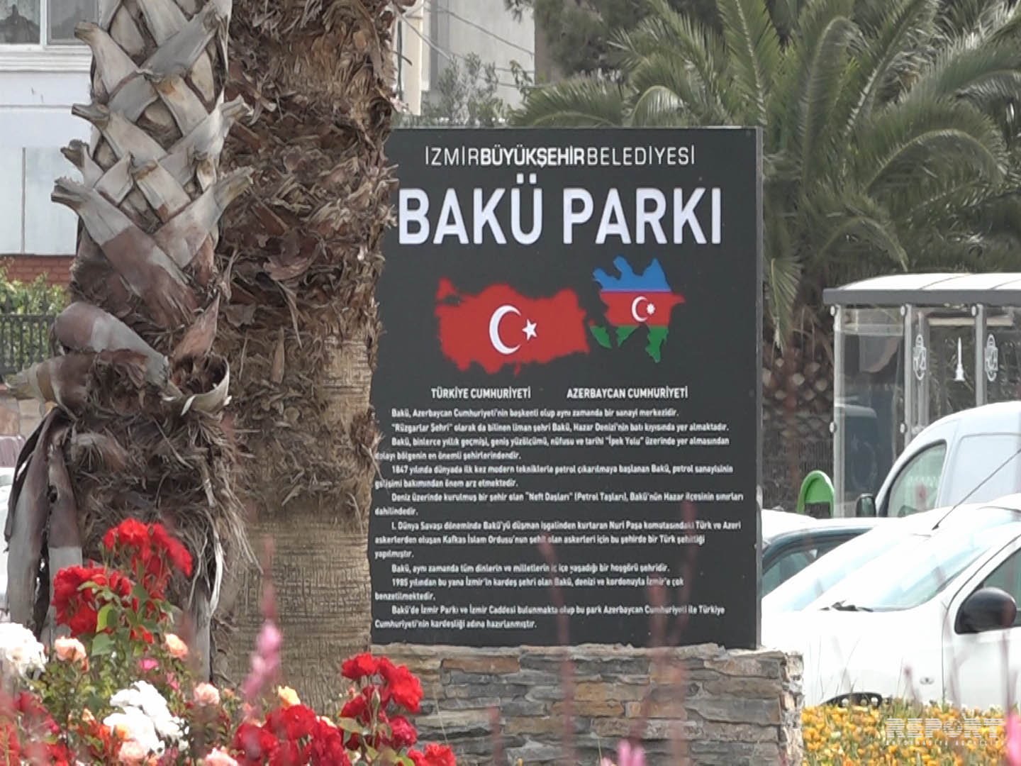 Türkiyənin İzmir şəhərində “Bakı parkı” və abidəsi açılıb – FOTO