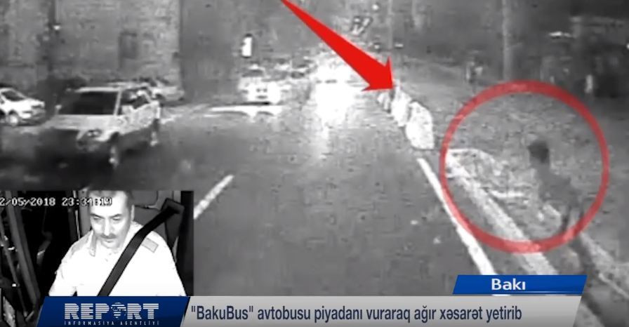 “BakuBus”ın avtobusu piyadanı belə vurub – VİDEO