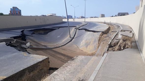 Bakıda çökən yol istifadəyə verildi