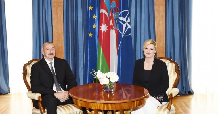 İlham Əliyev Xorvatiya prezidenti ilə təkbətək görüşdü – FOTO