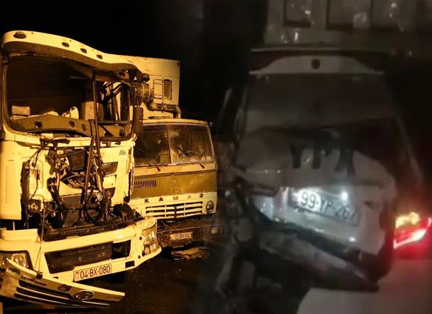 Bakıda “KamAZ” yol polisi maşınına çırpıld