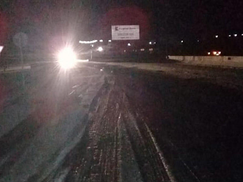 Bakı-Şamaxı-Yevlax yolu buz bağladı – FOTO