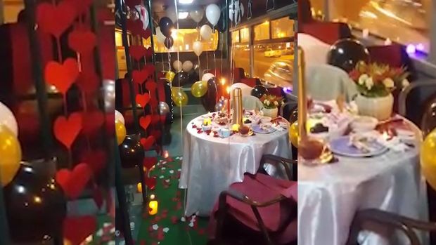 Bakıda avtobusda hind cütlüyün romantik anları – VİDEO