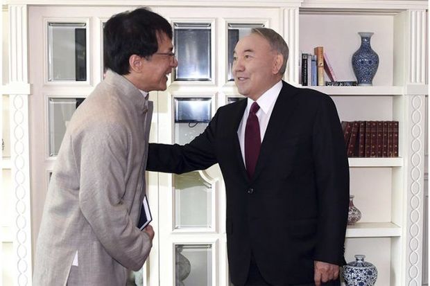 Ceki Çan və Nazarbayev bir arada