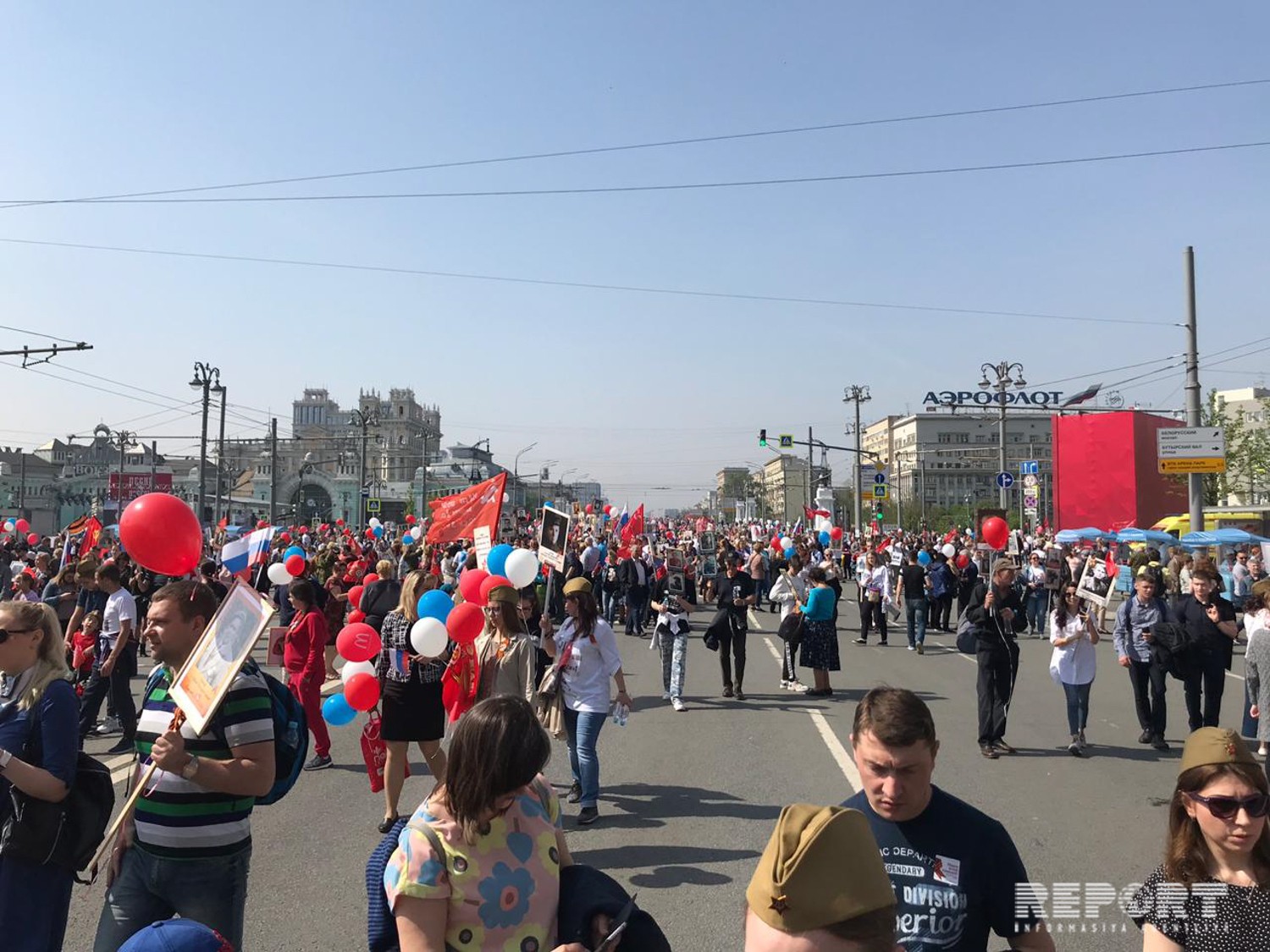 Azərbaycan diasporu Moskvada “Ölməz alay” aksiyasında iştirak edib