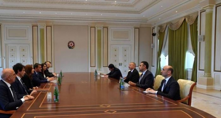 İlham Əliyev italyan naziri qəbul edib
