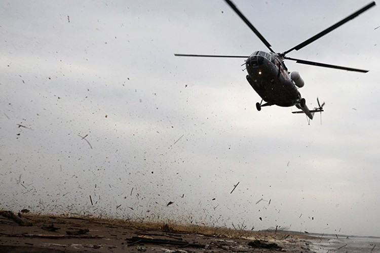 Rusiyada helikopter qəzası: 10 nəfər xəsarət alıb