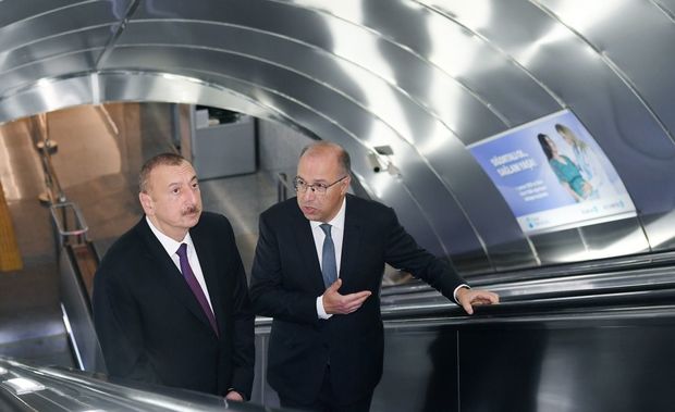 İlham Əliyev “Xətai” metrostansiyasının açılışında – FOTO