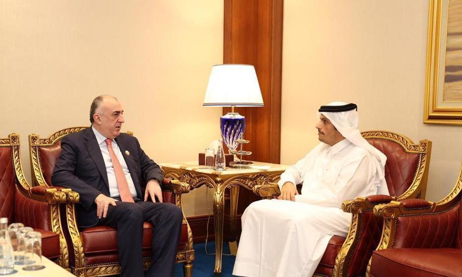 Elmar Məmmədyarov Qətərin XİN başçısı ilə görüşüb