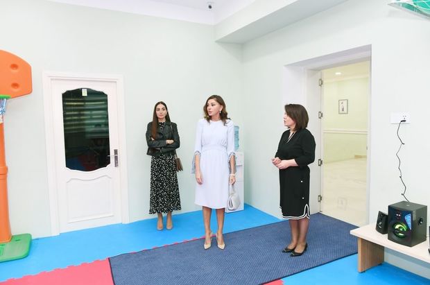 Mehriban Əliyeva Uşaq Psixonevroloji Mərkəzində əsaslı təmirdən sonra yaradılan şəraitlə tanış olub – FOTO