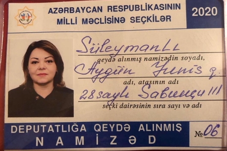 Aygün Muradxanlının deputatlığa namizədliyi qeydə alındı – FOTO