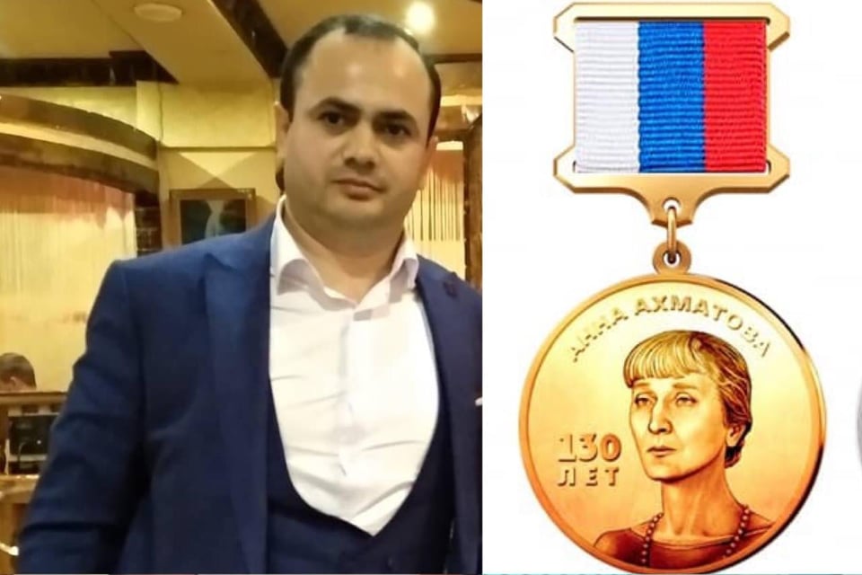 Şair Yaşar Süleymanlı Moskvada “Anna Axmatova- 130 il” medalına layiq görülüb