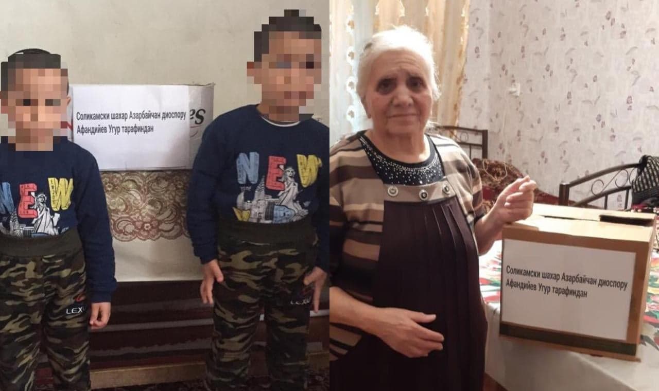 Solikamskidə Azərbaycan diasporu aztəminatlı ailələrə yardım göstərib