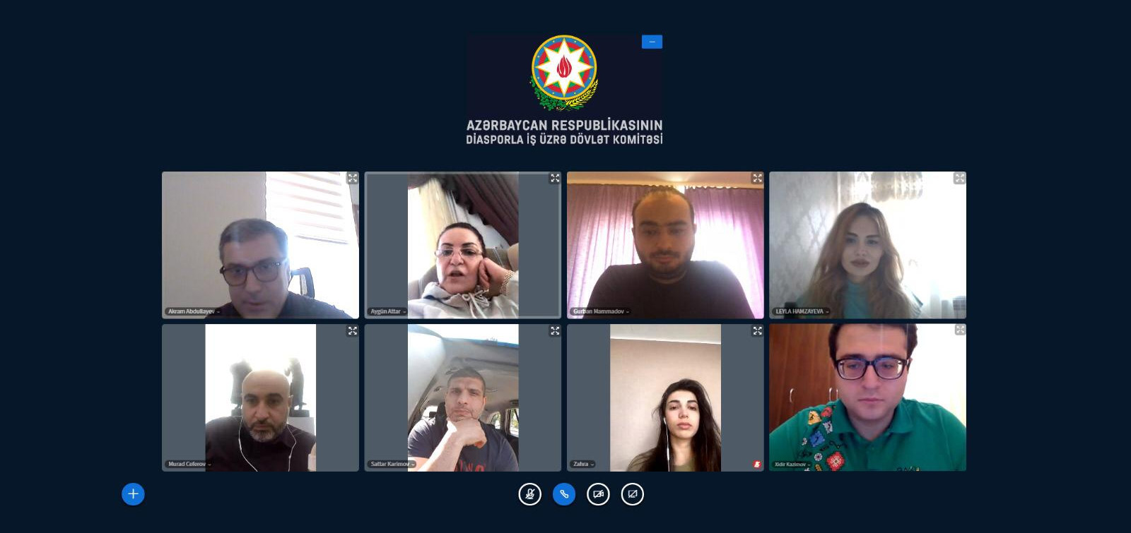 Azərbaycan evlərinin rəhbər heyəti ilə videokonfrans təşkil edilib